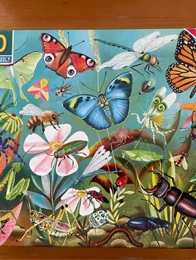 Nature Insects Jigsaw Puzzle - Colorful Butterflies & Bugs